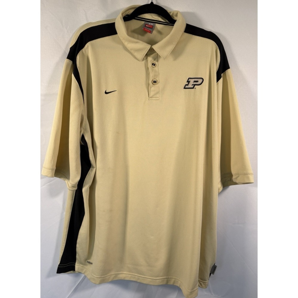 Nike Team Polo Shirt Size 2XL Perdue University 1/4 button